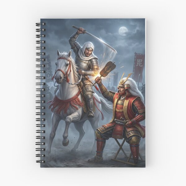 Item preview, Fuurinkazan Samurai Duel - Sengoku War Battle Under the Moon Japanese Historical Fantasy Art designed and sold by Mori-no-Akari.