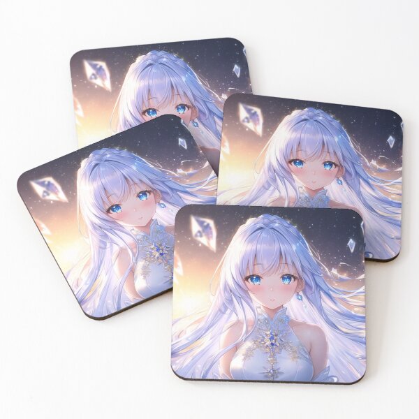 Item preview, The ice maiden with silver hair, enveloped in the twinkling of stardust and the brilliance of crystal designed and sold by Haru-Labo.