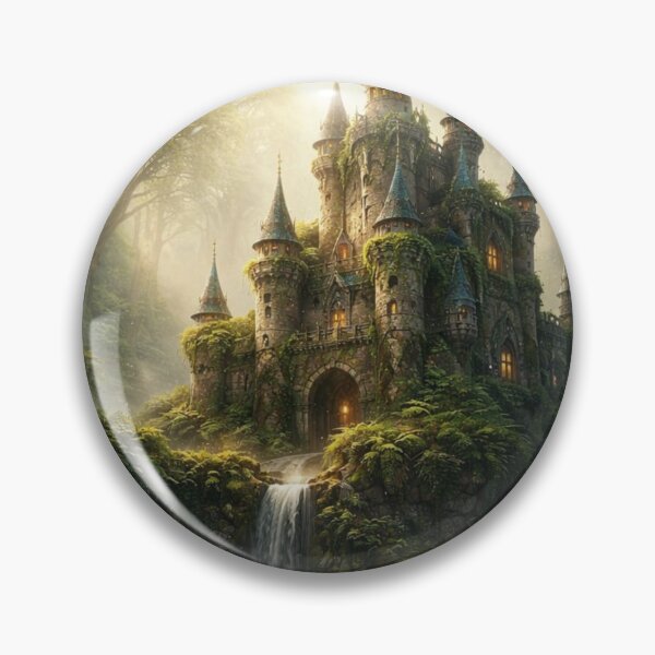 Item preview, The golden sunlit fantasy castle  designed and sold by TopDesignArt1.