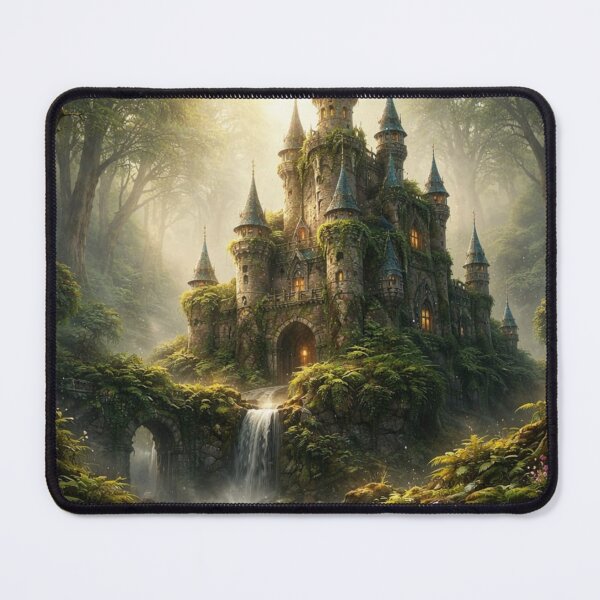 Item preview, The golden sunlit fantasy castle designed and sold by TopDesignArt1.