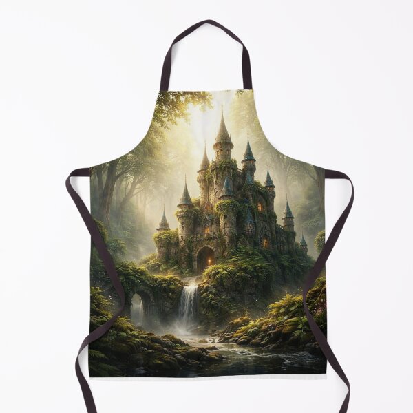 Item preview, The golden sunlit fantasy castle  designed and sold by TopDesignArt1.