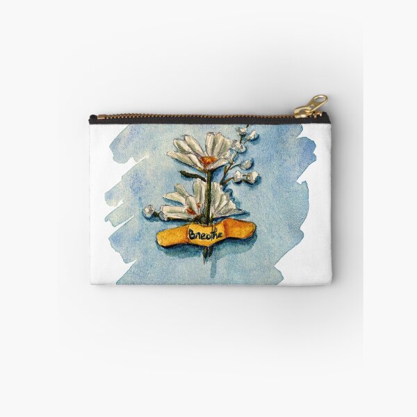 Item preview, Watercolor Daisy “Breathe” Minimalist Botanical Art – Soft Blue Floral Japandi Scandinavian Calm Decor designed and sold by AnaFilipa.