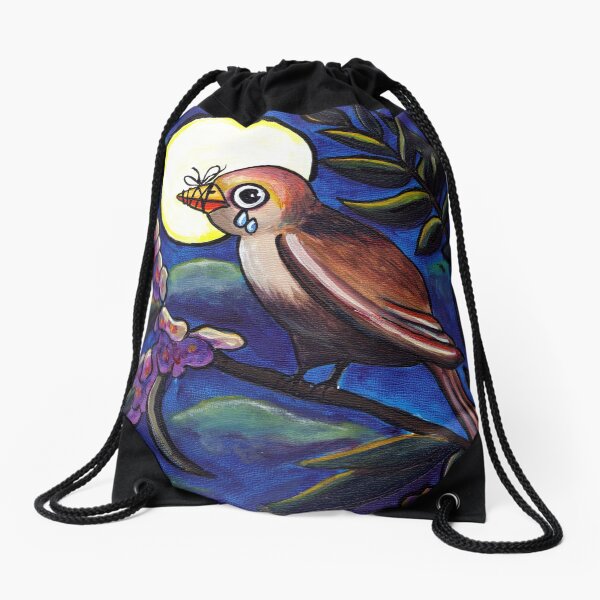 Silence is Golden Drawstring Bag