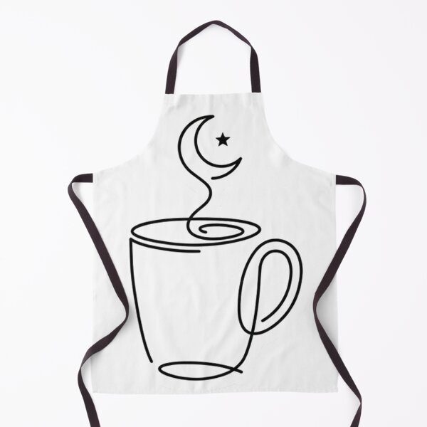 Item preview, Minimalist Ramadan Coffee Moon - Elegant Islamic Line Art Sticker designed and sold by chihab21.