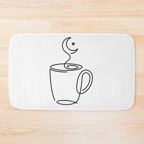 Item preview, Minimalist Ramadan Coffee Moon - Elegant Islamic Line Art Sticker designed and sold by chihab21.