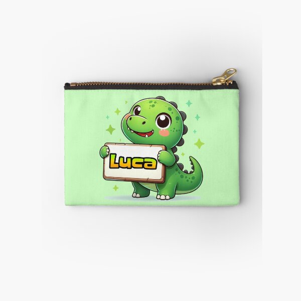 Item preview, Luca Personalised Cute Green Dinosaur name designed and sold by MoonMonkeyNbear.