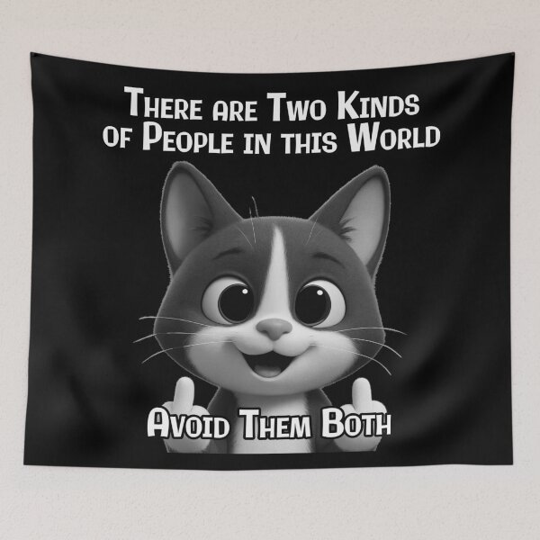 Item preview, Funny Antisocial Cat - Avoid People Introvert Meme designed and sold by A-T-H.