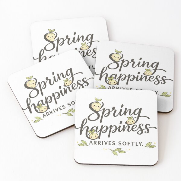 Item preview, Spring Happiness Arrives Softly – Cute Sprout Character Typography Design designed and sold by Moonya26.