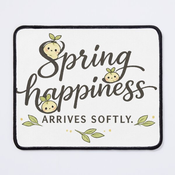 Item preview, Spring Happiness Arrives Softly – Cute Sprout Character Typography Design designed and sold by Moonya26.