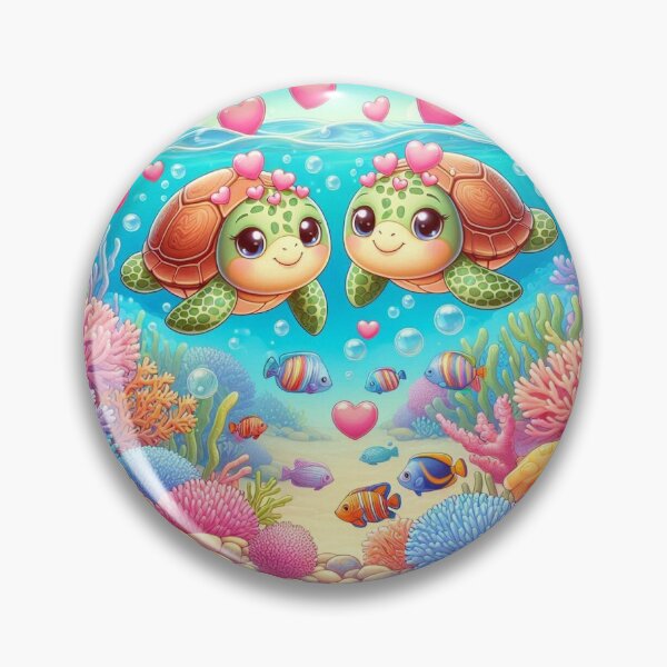 Item preview, Romantic Turtle Love – Dolled-up turtle romance. Turtles show true affection! designed and sold by FotoworldEdel.