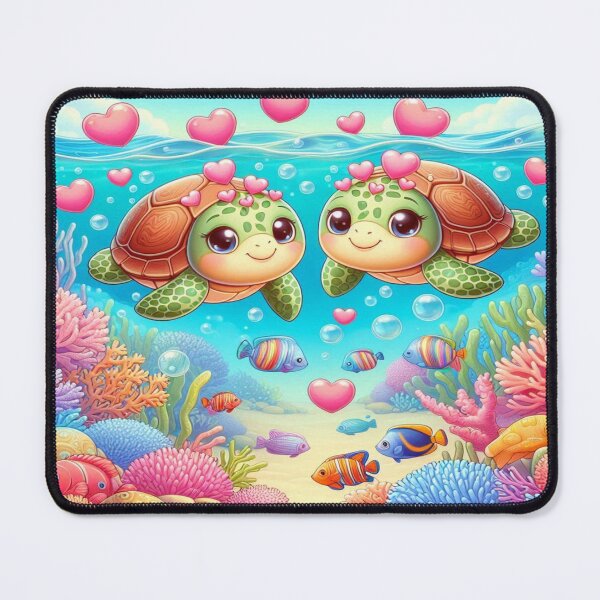 Item preview, Romantic Turtle Love – Dolled-up turtle romance. Turtles show true affection! designed and sold by FotoworldEdel.