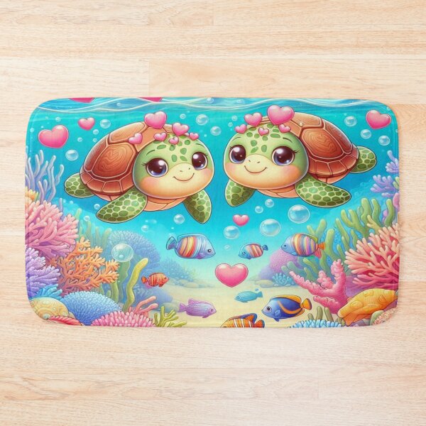 Item preview, Romantic Turtle Love – Dolled-up turtle romance. Turtles show true affection! designed and sold by FotoworldEdel.