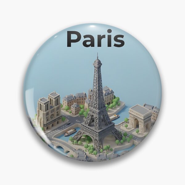 Item preview, Miniature 3D cartoon scene of Paris designed and sold by Zazeyy.