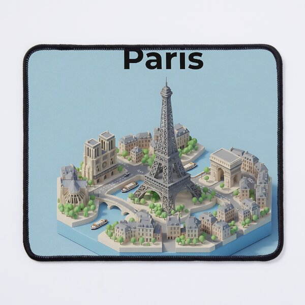 Item preview, Miniature 3D cartoon scene of Paris designed and sold by Zazeyy.