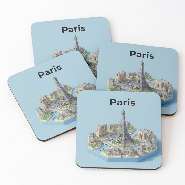 Item preview, Miniature 3D cartoon scene of Paris designed and sold by Zazeyy.