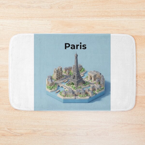 Item preview, Miniature 3D cartoon scene of Paris designed and sold by Zazeyy.