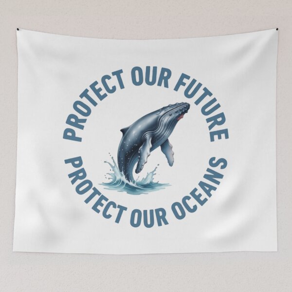 Item preview, Protect Our Oceans and Keep Waters Clean Whales designed and sold by SkeletonsDanger.