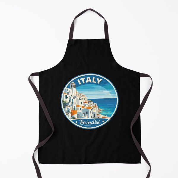 Item preview, Brindisi in Italy Retro Travel Art Circle Emblem designed and sold by MaateoDesign.