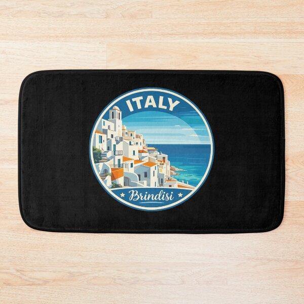 Item preview, Brindisi in Italy Retro Travel Art Circle Emblem designed and sold by MaateoDesign.