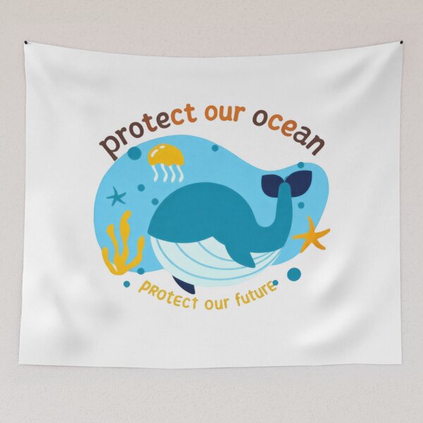 Item preview, Protect Our Oceans For A Brighter Tomorrow designed and sold by SkeletonsDanger.