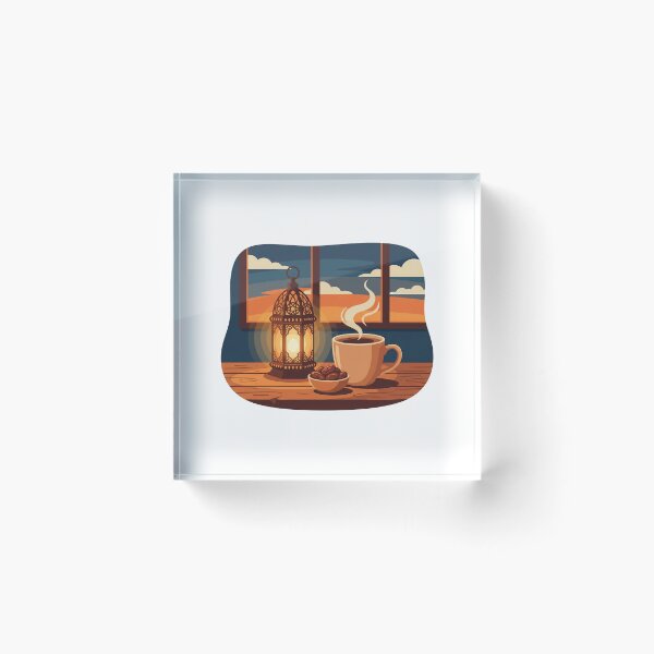 Item preview, Cozy Ramadan Nights: Coffee, Lantern & Dates Illustration designed and sold by chihab21.
