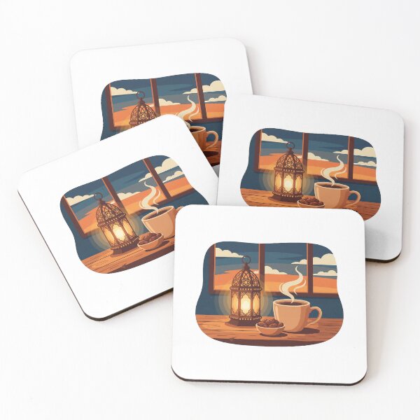 Item preview, Cozy Ramadan Nights: Coffee, Lantern & Dates Illustration designed and sold by chihab21.