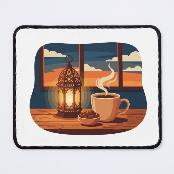 Item preview, Cozy Ramadan Nights: Coffee, Lantern & Dates Illustration designed and sold by chihab21.