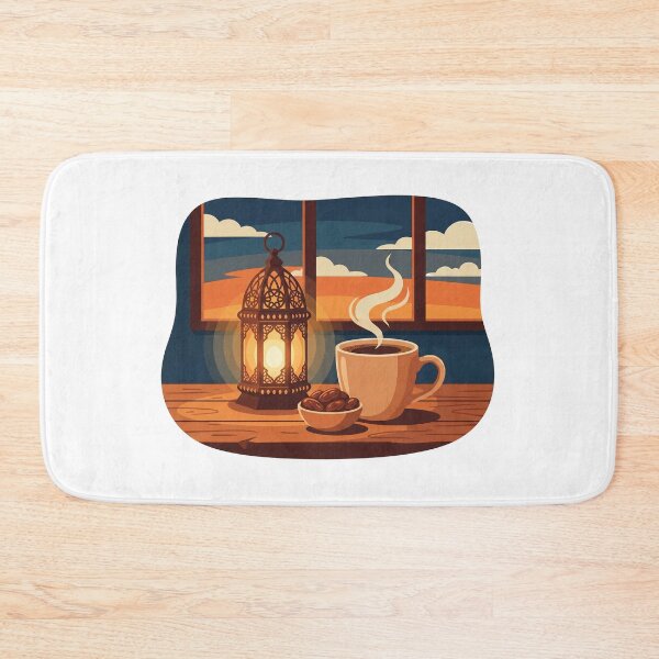 Item preview, Cozy Ramadan Nights: Coffee, Lantern & Dates Illustration designed and sold by chihab21.