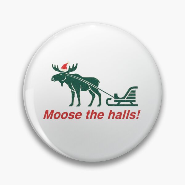 Item preview, Moose the Halls! Festive Holiday Pun designed and sold by MinimalistMint.