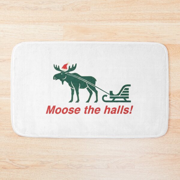 Item preview, Moose the Halls! Festive Holiday Pun designed and sold by MinimalistMint.