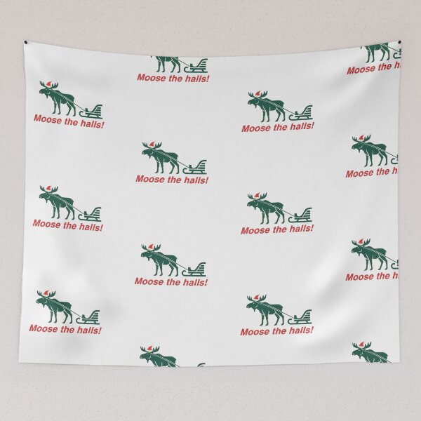Item preview, Moose the Halls! Festive Holiday Pun designed and sold by MinimalistMint.