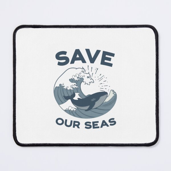 Item preview, Save Our Seas Powerful Whale And Ocean Waves designed and sold by SkeletonsDanger.