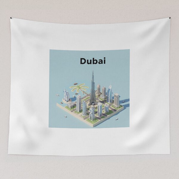 Item preview, Miniature 3D cartoon scene of Dubai designed and sold by Zazeyy.