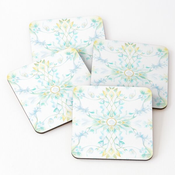 Item preview, Aqua Bloom Elegance – Soft Watercolor Floral Pattern designed and sold by Colorshow-relax.