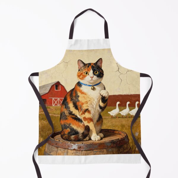 Item preview, Folk Art Tortoiseshell Cat - Vintage Naive Portrait designed and sold by PictorialWhimsy.