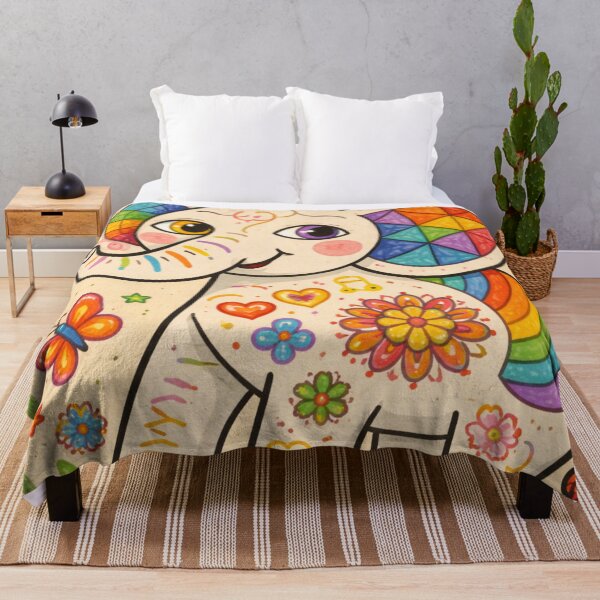 Item preview, Rainbow Mandala Elephant – Cute Boho Fantasy Animal Art, Happy Nursery designed and sold by MrsMimpi.