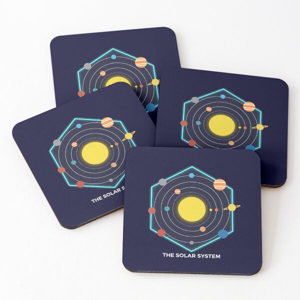 Item preview, Minimalist Hexagon Solar System Graphic designed and sold by Tablotique.