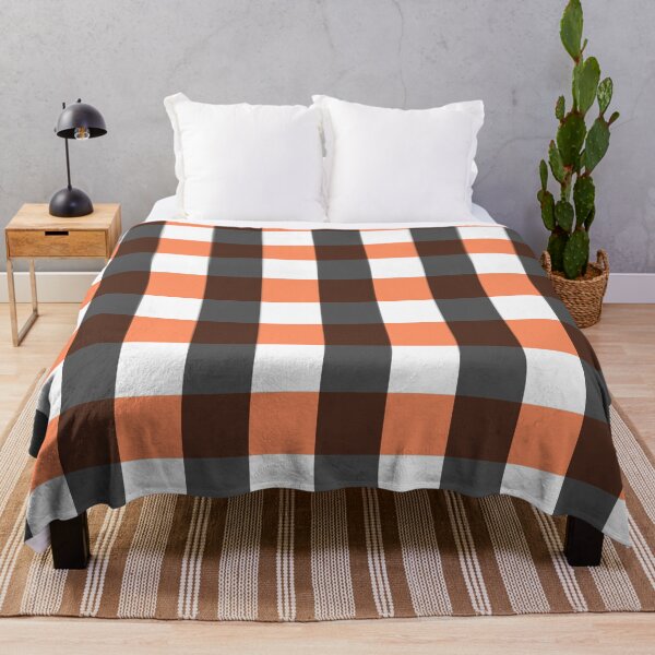 Item preview, Orange and Grey Gingham designed and sold by KatelynDesigns-.