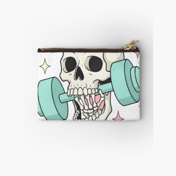 Item preview, Pastel Goth Skull Lifting Dumbbell Aesthetic designed and sold by seven things shop.