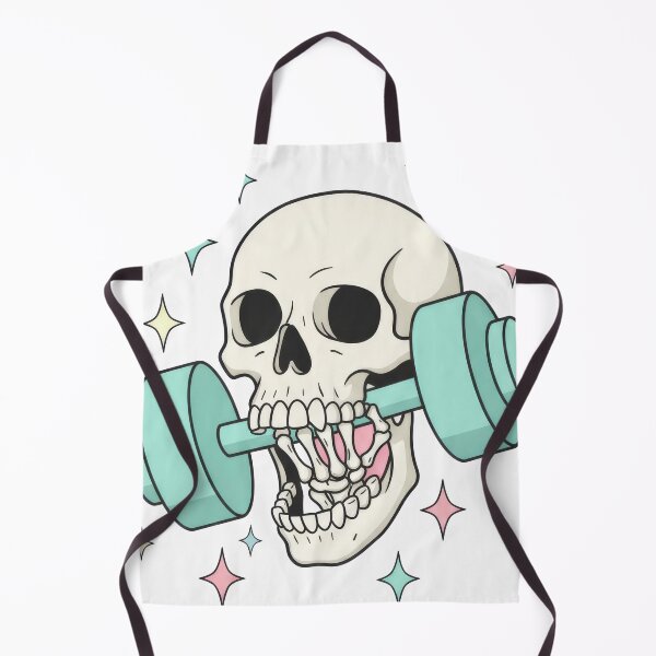 Item preview, Pastel Goth Skull Lifting Dumbbell Aesthetic designed and sold by seven things shop.