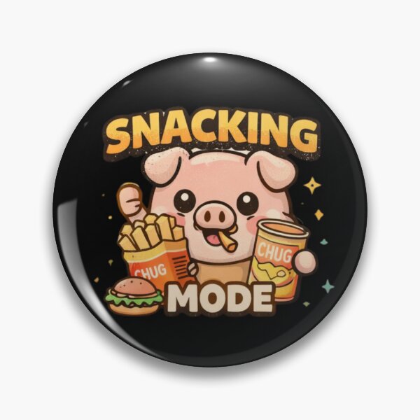 Item preview, Snacking Mode Pig – Cute Streetwear Kawaii Graphic Tee designed and sold by Mosogoloso.