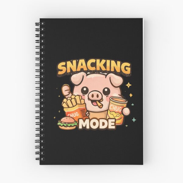 Item preview, Snacking Mode Pig – Cute Streetwear Kawaii Graphic Tee designed and sold by Mosogoloso.