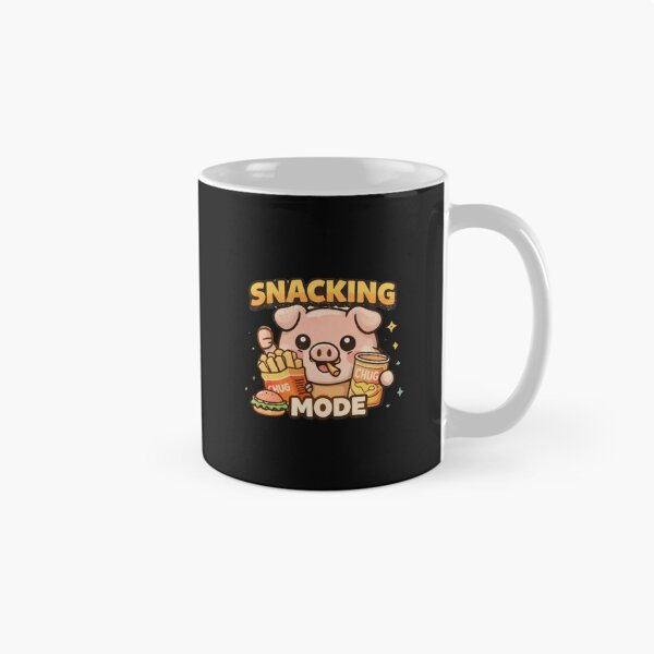 Item preview, Snacking Mode Pig – Cute Streetwear Kawaii Graphic Tee designed and sold by Mosogoloso.