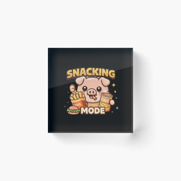 Item preview, Snacking Mode Pig – Cute Streetwear Kawaii Graphic Tee designed and sold by Mosogoloso.