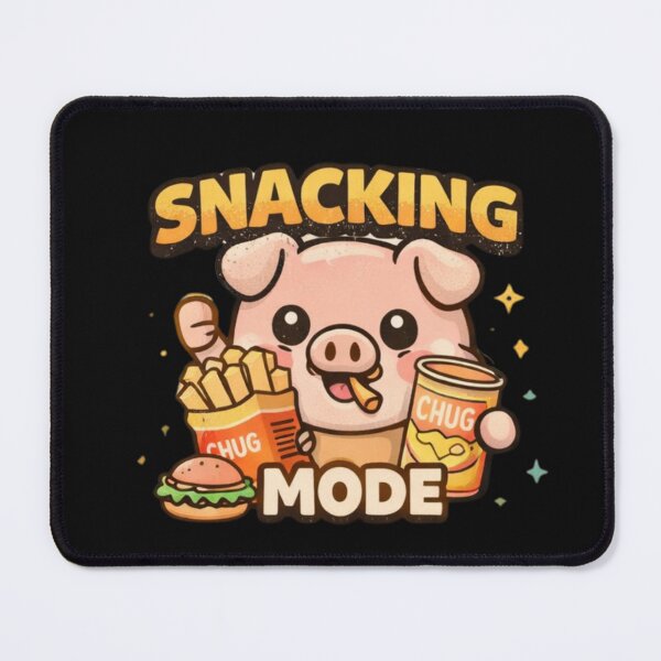 Item preview, Snacking Mode Pig – Cute Streetwear Kawaii Graphic Tee designed and sold by Mosogoloso.