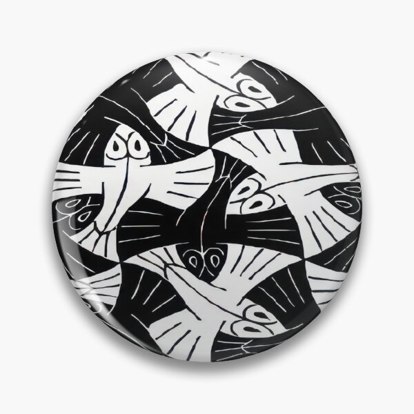 Item preview, 7 Black and 6 White Fishes   1954 - Maurits Cornelis Escher  designed and sold by nebelimr.
