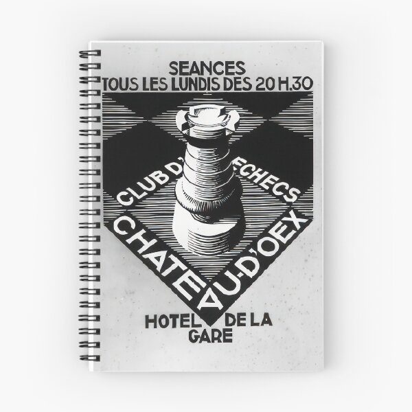 Item preview, Advertisement. Chess Club Chateau d'Oex (July 1936)   1936 - Maurits Cornelis Escher  designed and sold by nebelimr.
