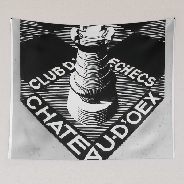 Item preview, Advertisement. Chess Club Chateau d'Oex (July 1936)   1936 - Maurits Cornelis Escher  designed and sold by nebelimr.