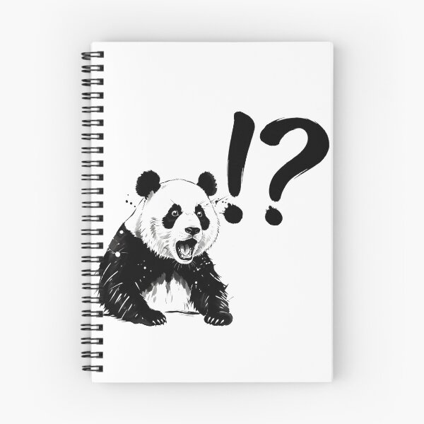 Item preview, "Wait, What?!" Surprised Panda Bear with Emote | Funny Animal Ink Art designed and sold by Animal Xeno Circus.