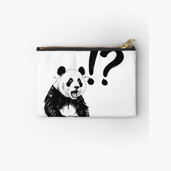 Item preview, "Wait, What?!" Surprised Panda Bear with Emote | Funny Animal Ink Art designed and sold by Animal Xeno Circus.